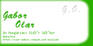 gabor olar business card